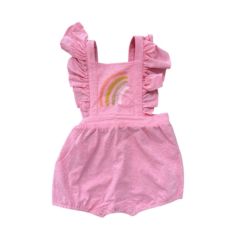 Vignette NWT pink rainbow romper 18-24m